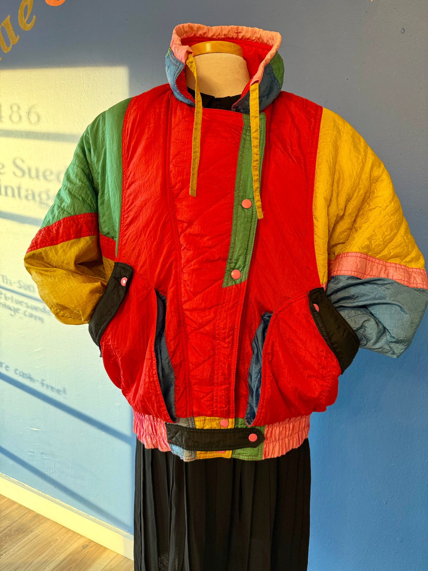 1980's Rainbow Colorblock Ski Coat | Prezzia