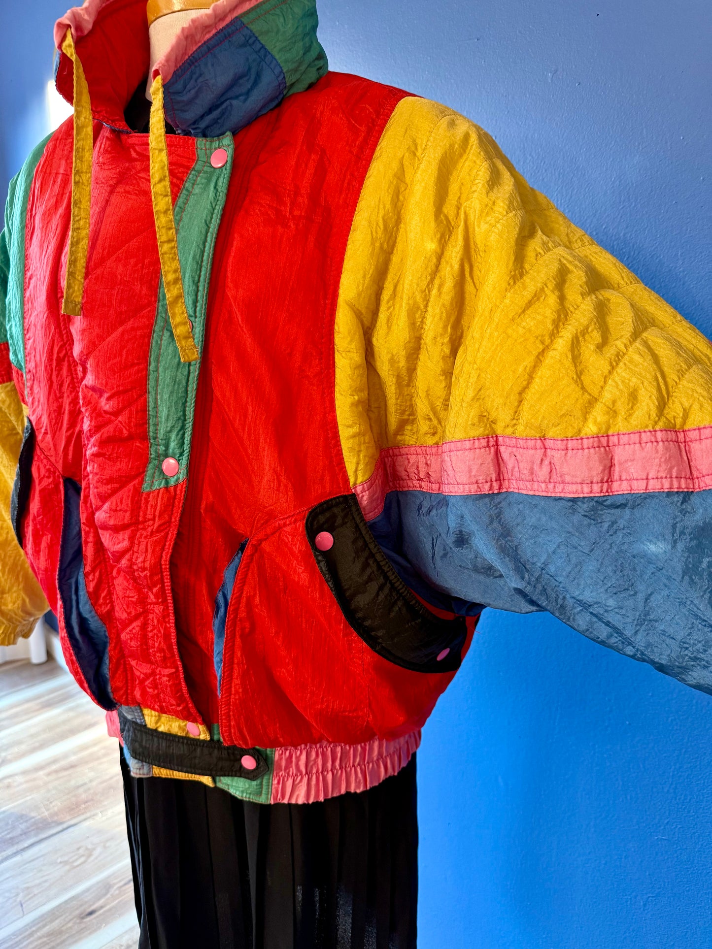 1980's Rainbow Colorblock Ski Coat | Prezzia