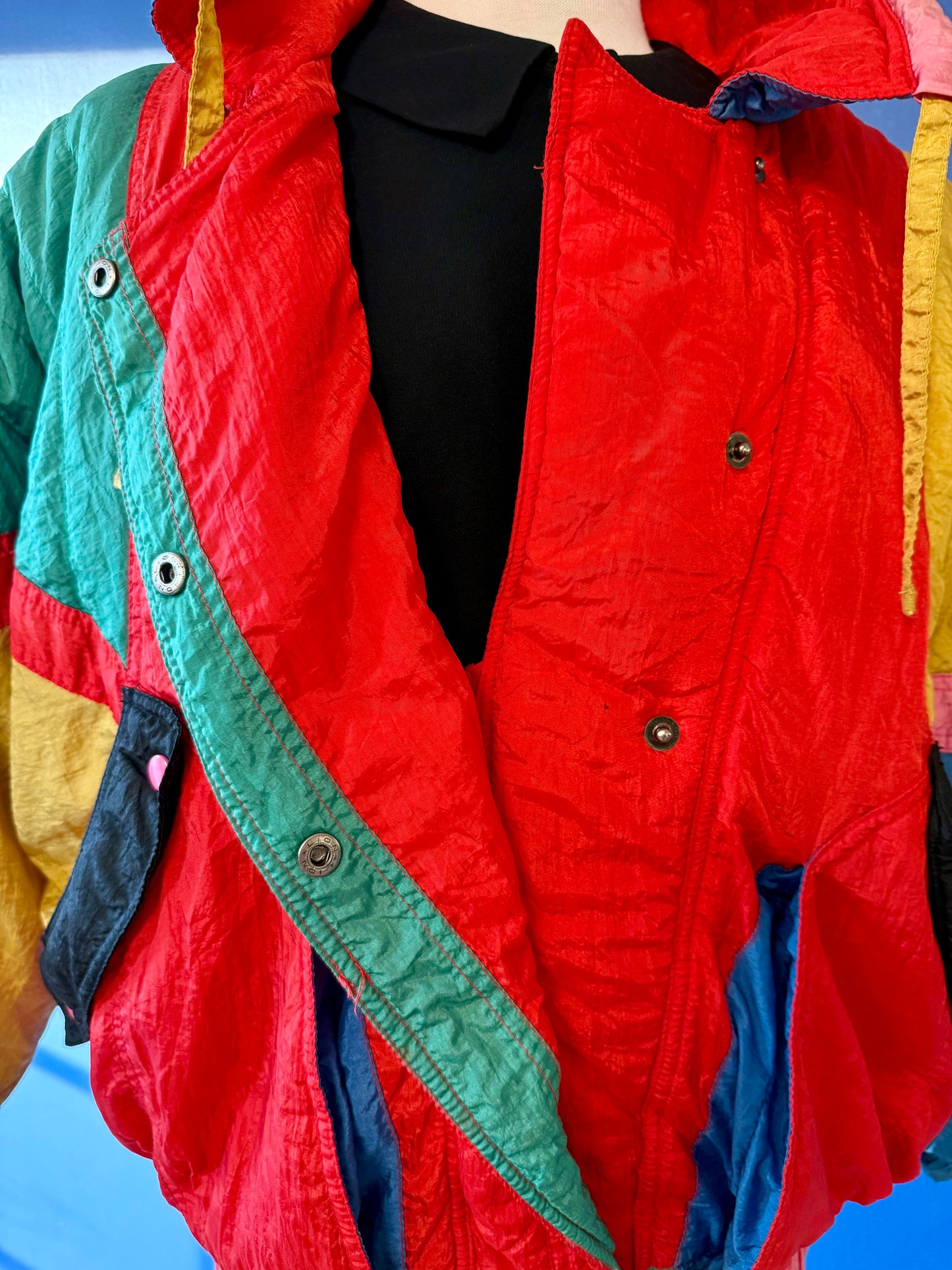 1980's Rainbow Colorblock Ski Coat | Prezzia