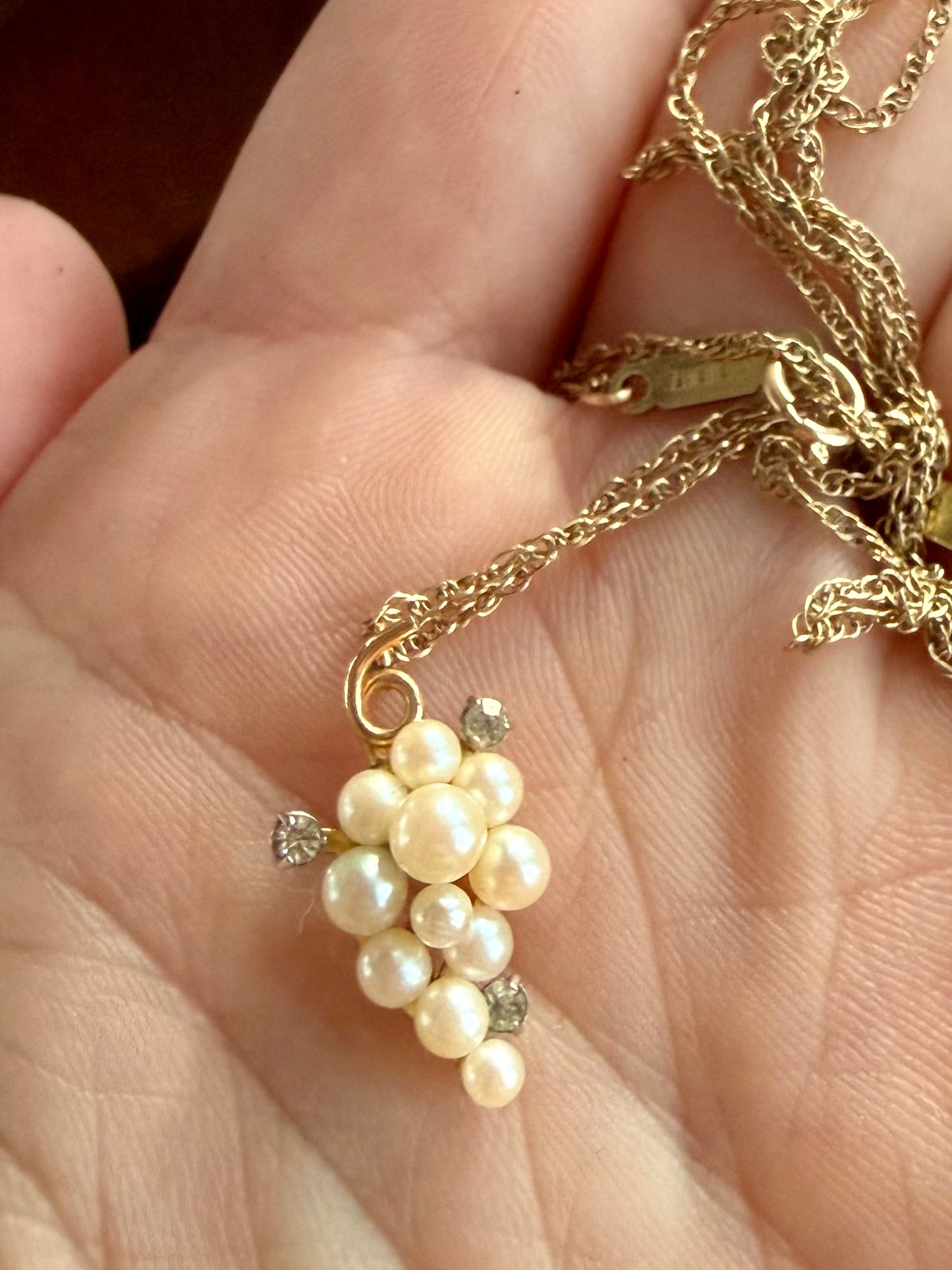 Seed Pearl Grape Cluster Necklace | Krementz