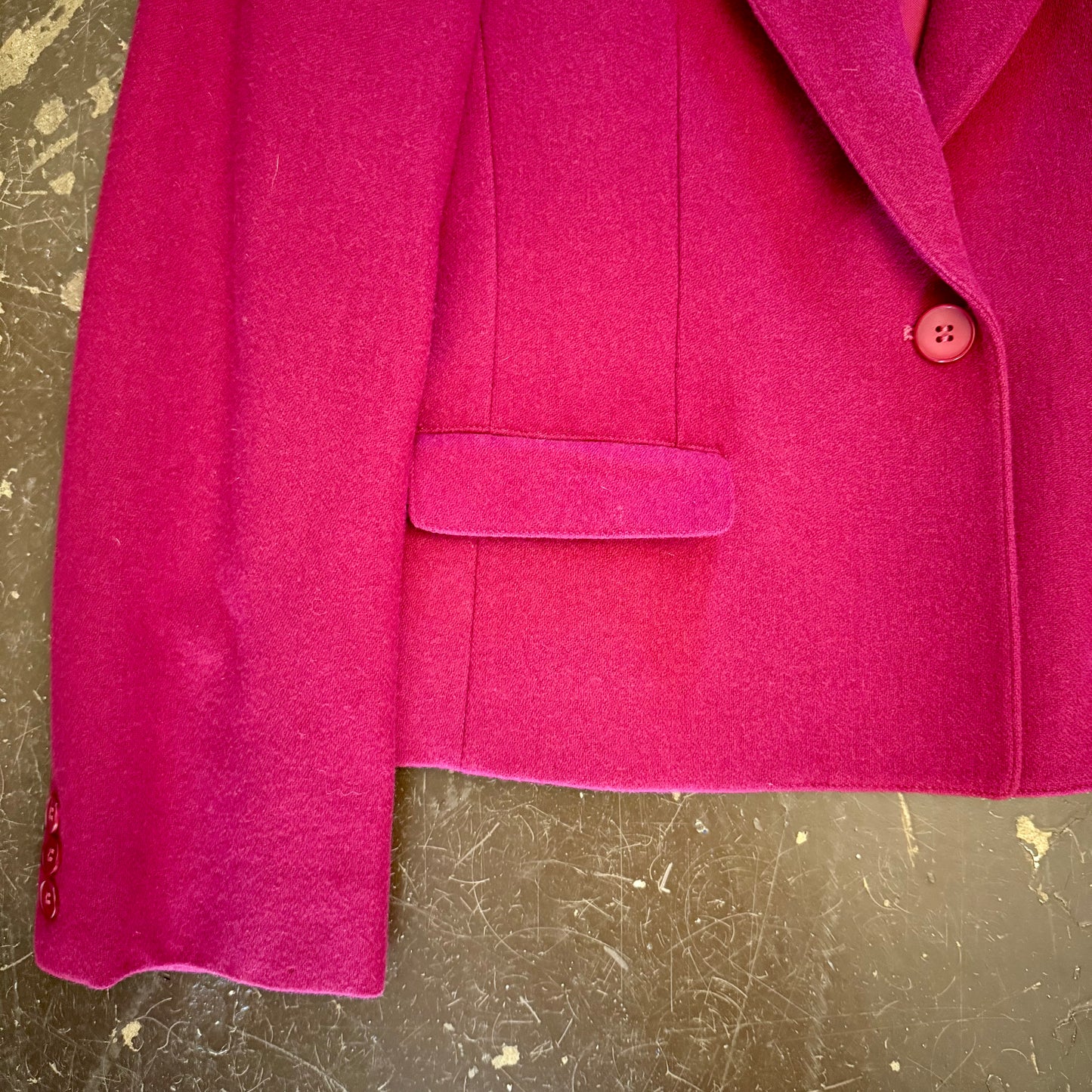 1990's Magenta Wool Blazer | Evan Picone